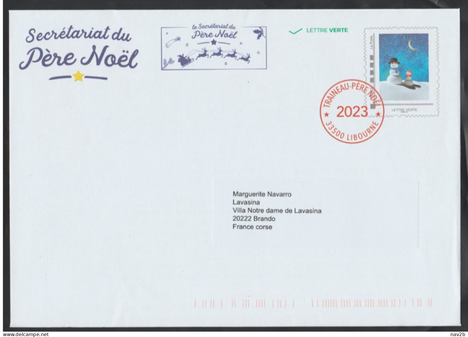 Entier Enveloppe TSC  Père Noël .2023 . - Prêts-à-poster:Stamped On Demand & Semi-official Overprinting (1995-...)