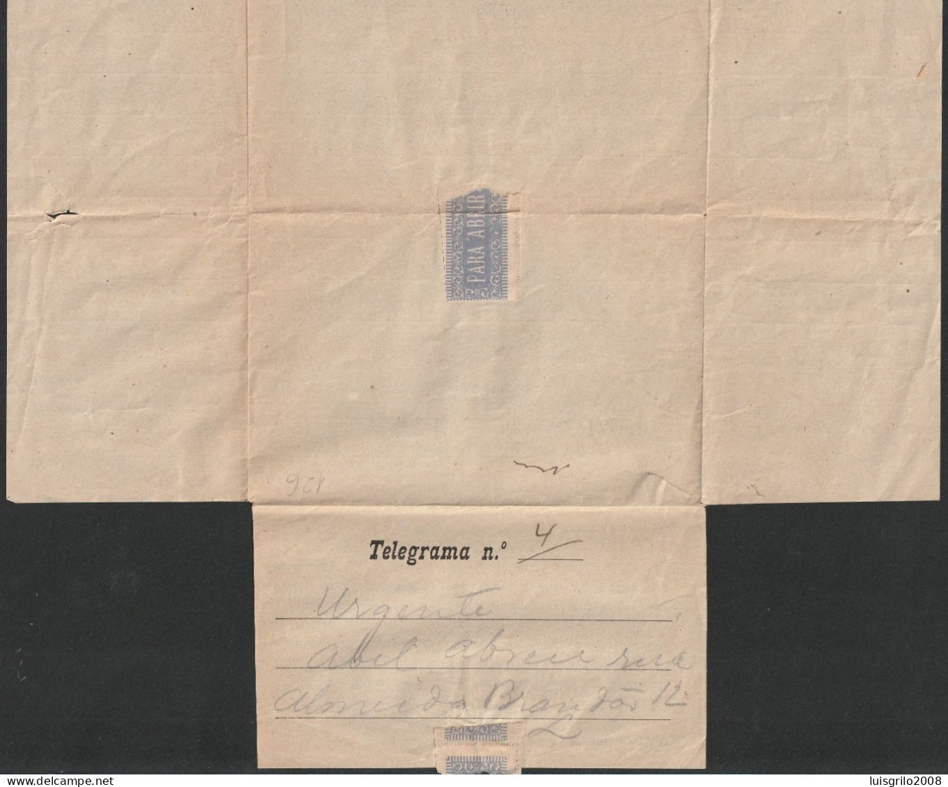 Telegram/ Telegrama 1913 - Postmark EST. C. DOS TEL. DE LISBOA -|- Guarda > Lisboa - Storia Postale