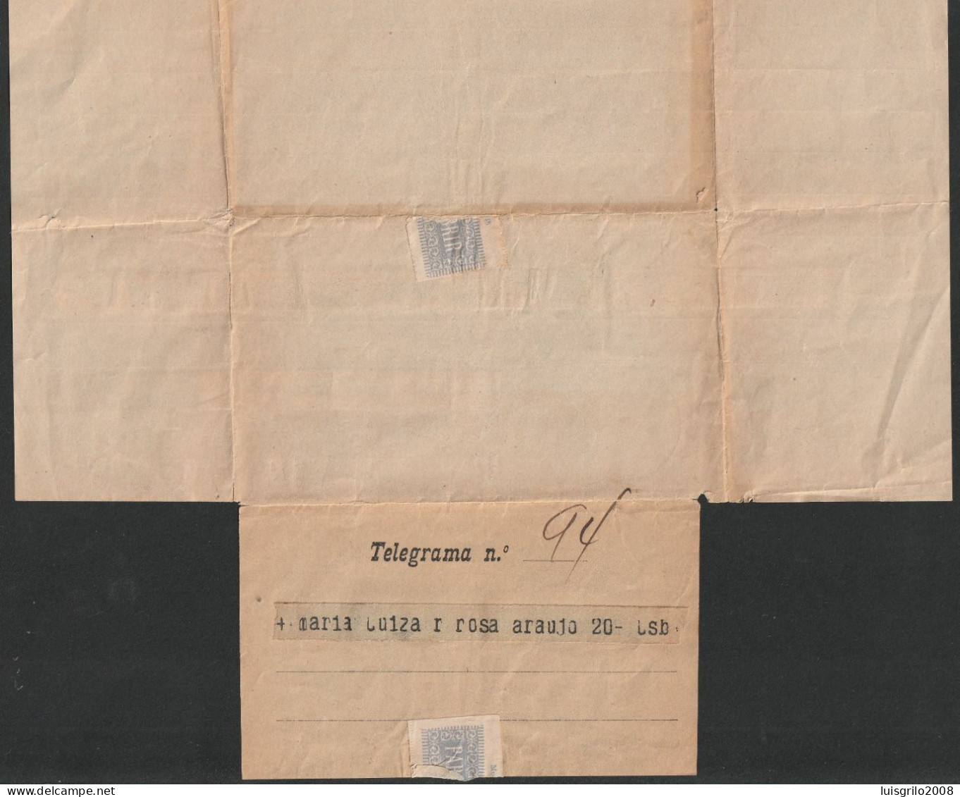 Telegram/ Telegrama 1913 - Postmark EST. C. DOS TEL. DE LISBOA -|- Amares > Lisboa - Briefe U. Dokumente