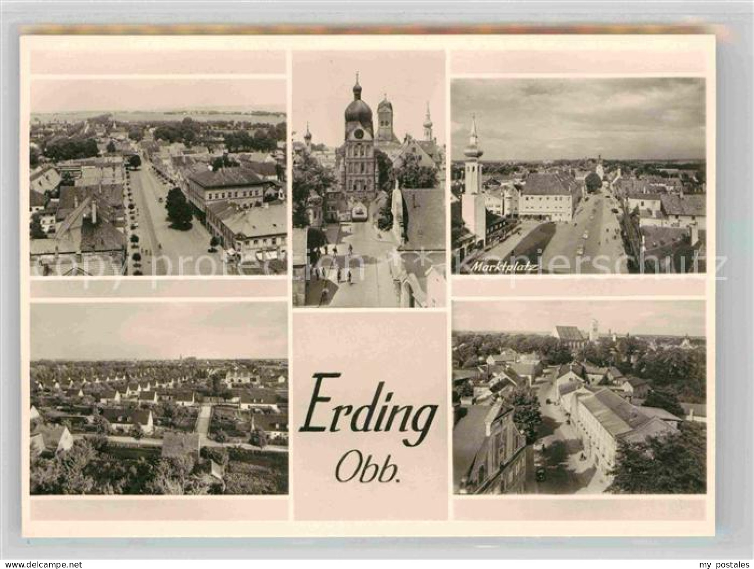 42649538 Erding Gesamtansicht Marktplatz Kirche  Erding - Erding