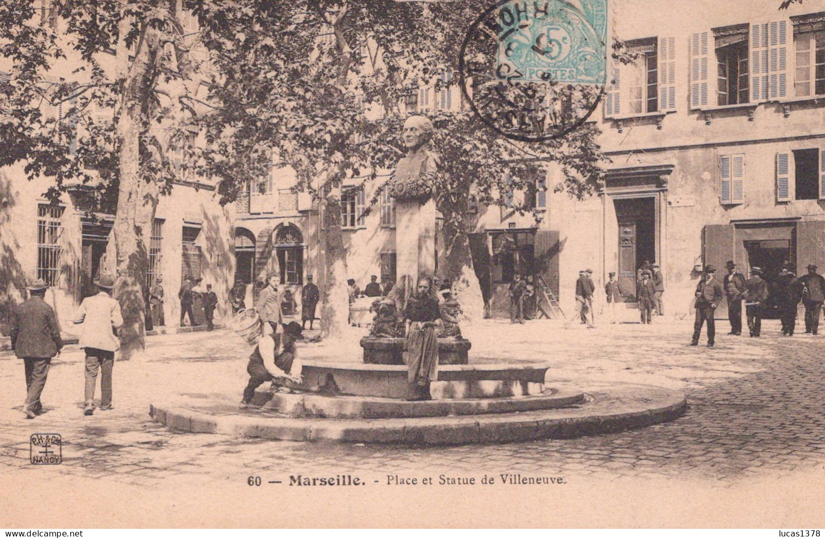 13 / MARSEILLE / EDITEUR NANCY 60 /  PLACE ET STATUE DE VILLENEUVE - Quartiers Sud, Mazargues, Bonneveine, Pointe Rouge, Calanques,