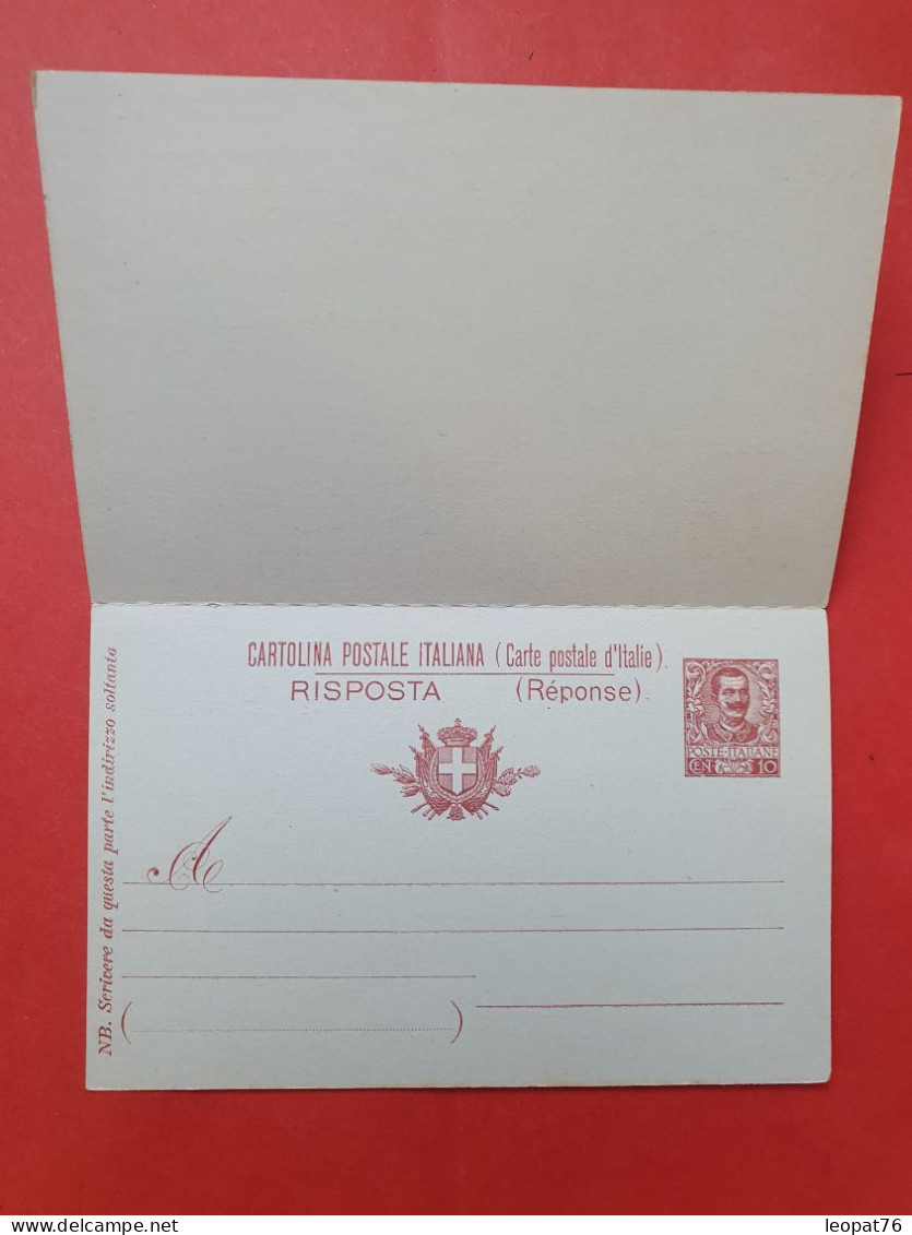 Italie - Entier Postal Avec Réponse Non Circulé - D 449 - Entero Postal