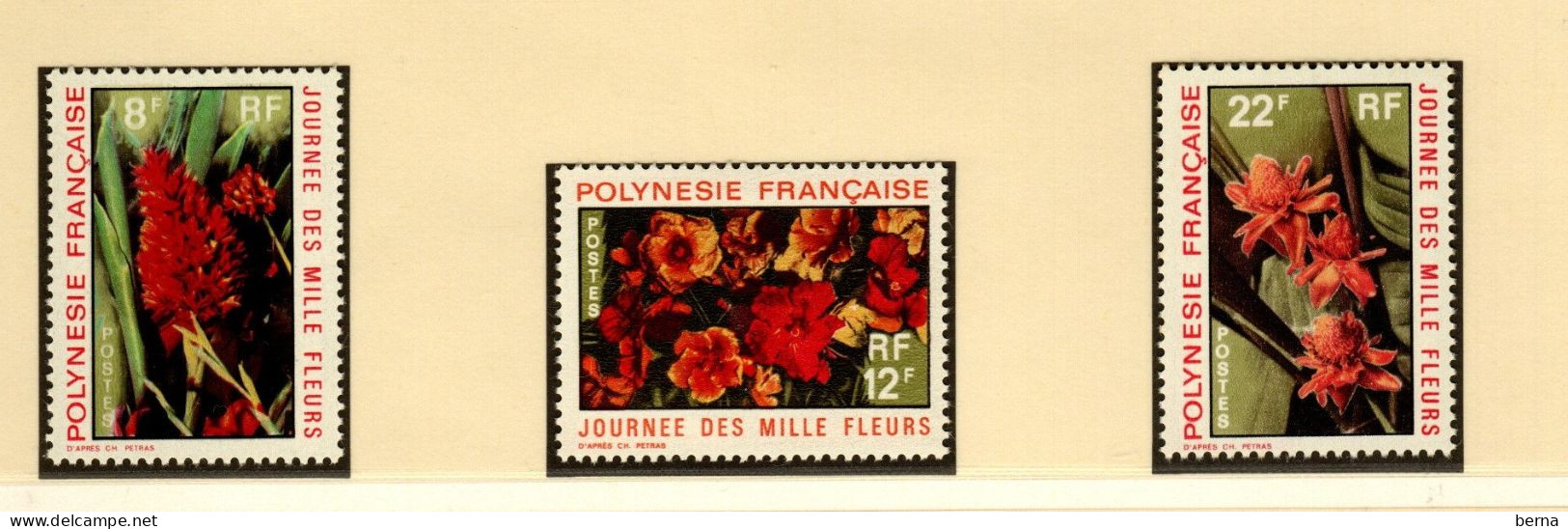 POLYNESIE 83/85 FLEURS LUXE NEUF SANS CHARNIERE - Neufs