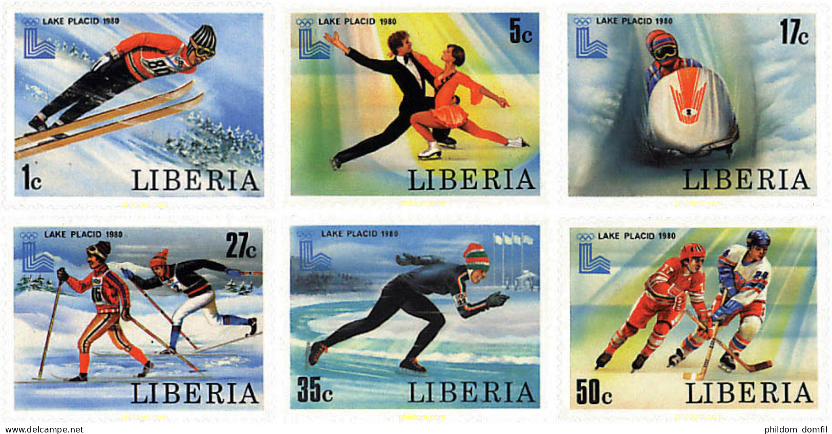 71249 MNH LIBERIA 1980 13 JUEGOS OLIMPICOS INVIERNO LAKE PLACID 1980 - Liberia