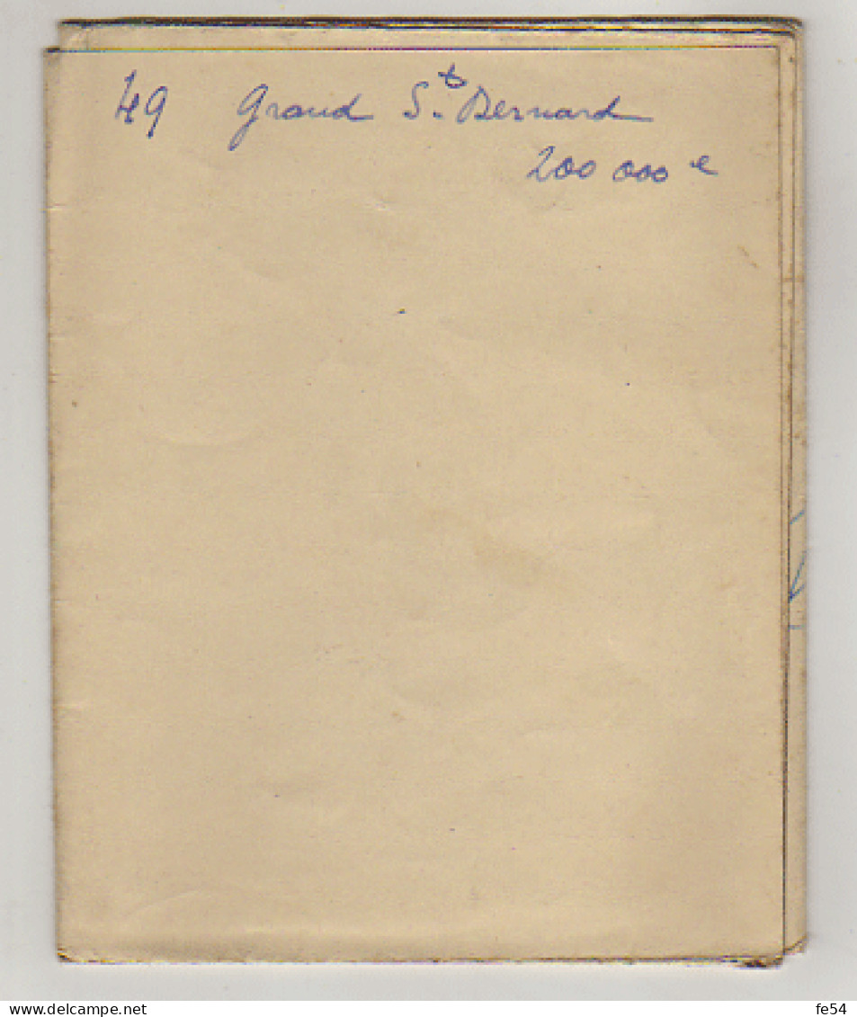 ° GRAND SAINT BERNARD ° 200 000 ème ° 32 X 40 CM ° - Topographical Maps