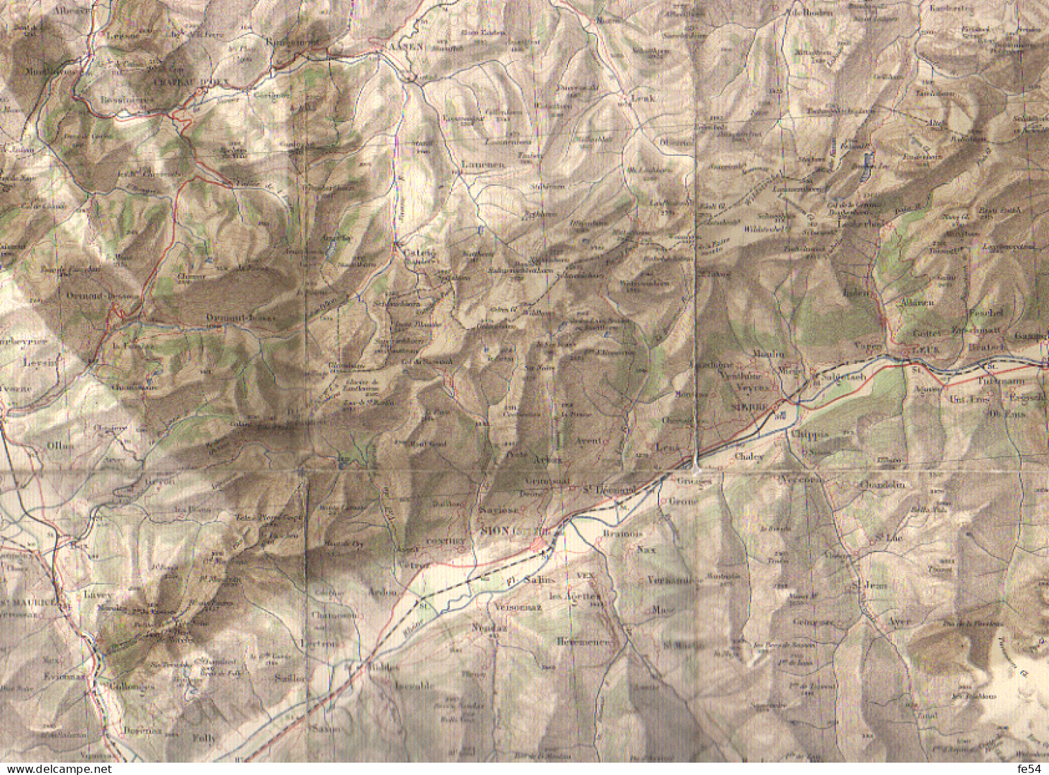 ° GRAND SAINT BERNARD ° 200 000 ème ° 32 X 40 CM ° - Topographische Karten