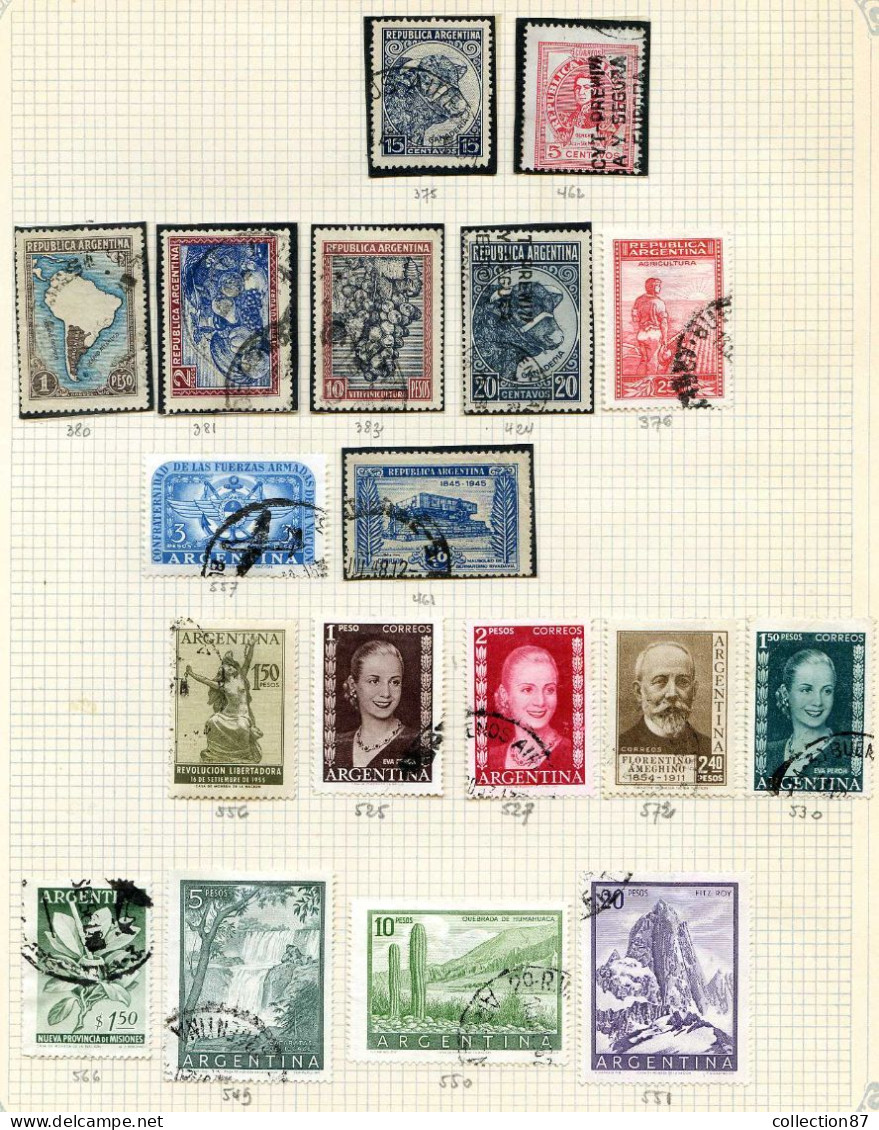 Réf 79 < ARGENTINE < Collection 65 Valeurs - Argentina - Verzamelingen & Reeksen