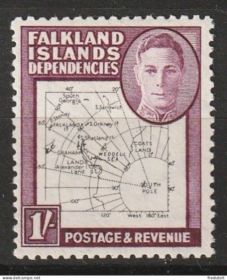 SHETLANDS Du SUD (FALKLAND) - N°41 B ** (1946-48) Carte - South Georgia