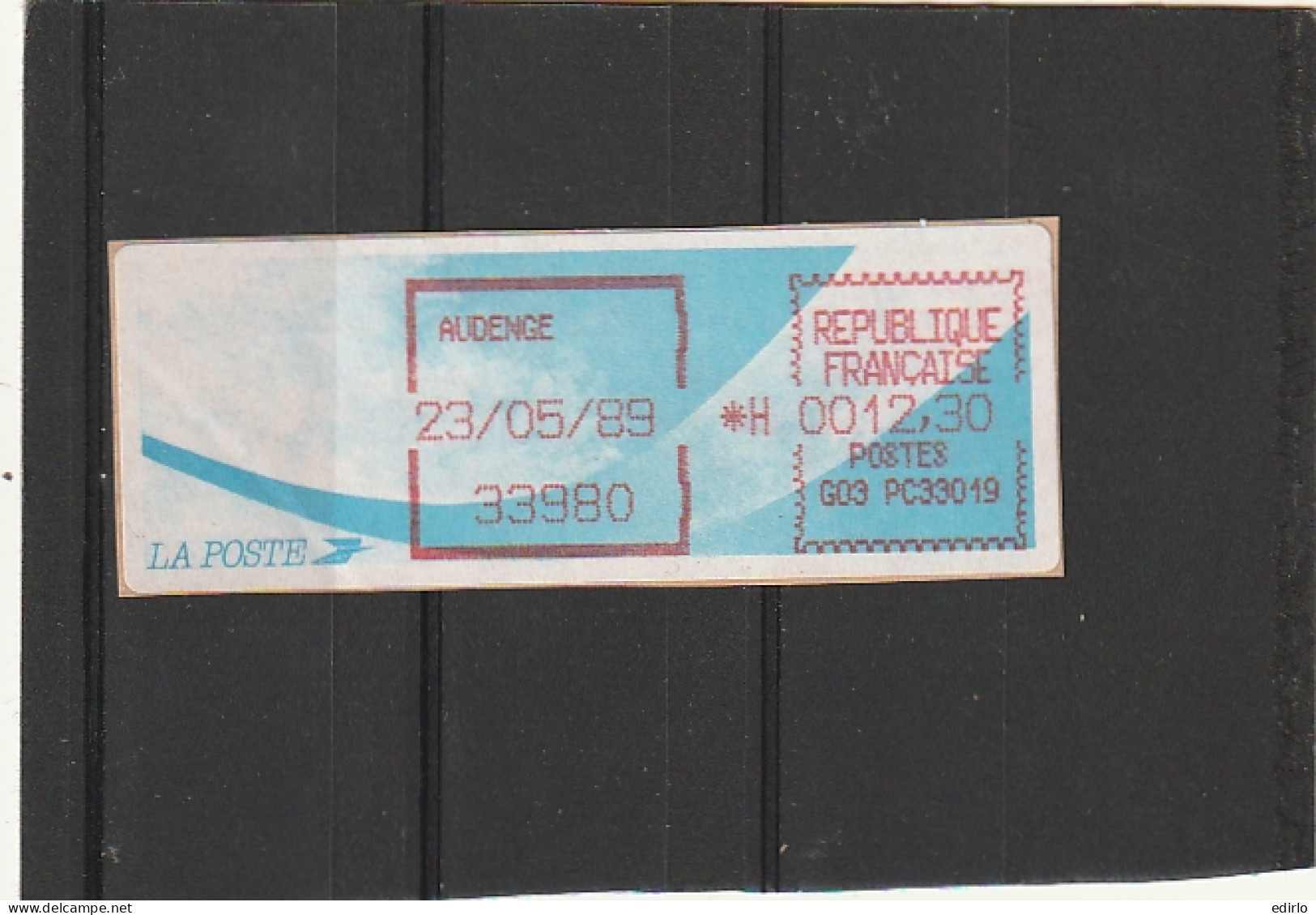 ///  FRANCE ///  LSA  Timbre Vignette Distributeur Comète AUDENGE Gironde - 1988 « Comète »