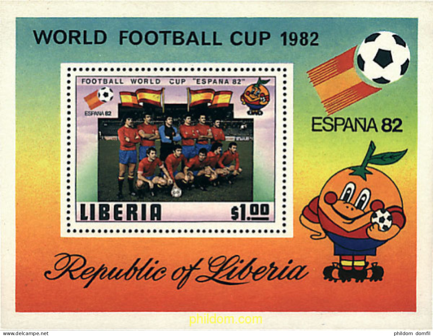 80048 MNH LIBERIA 1981 COPA DEL MUNDO DE FUTBOL. ESPAÑA-82 - Liberia