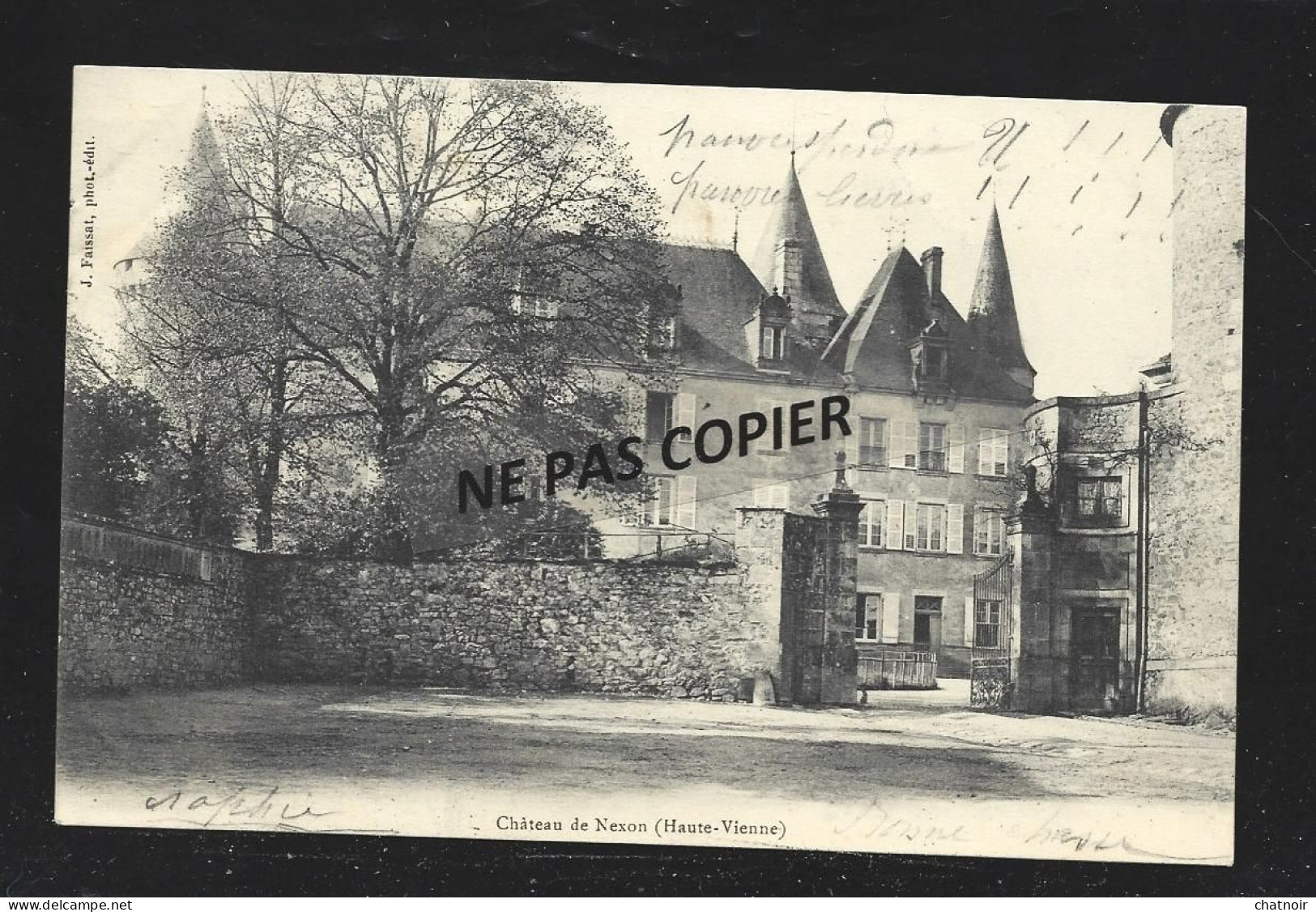 Chateau De Nexon  / Oblit  " La Roche L'abeille" Haute Vienne  1903 - Andere & Zonder Classificatie