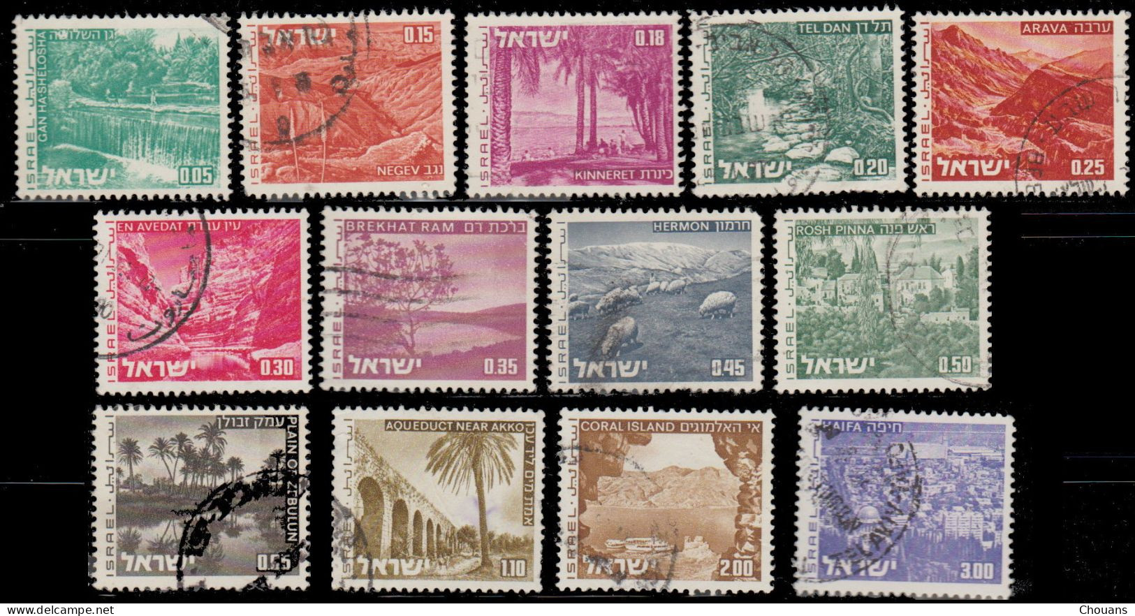 Israël 1971. ~ YT 459/71  - 13 Paysages - Used Stamps (without Tabs)