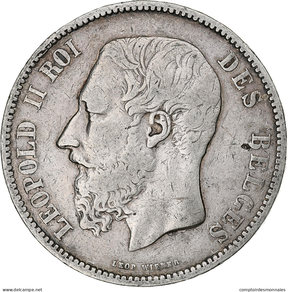 Monnaie, Belgique, Leopold II, 5 Francs, 5 Frank, 1867, TB+, Argent, KM:24 - 5 Francs