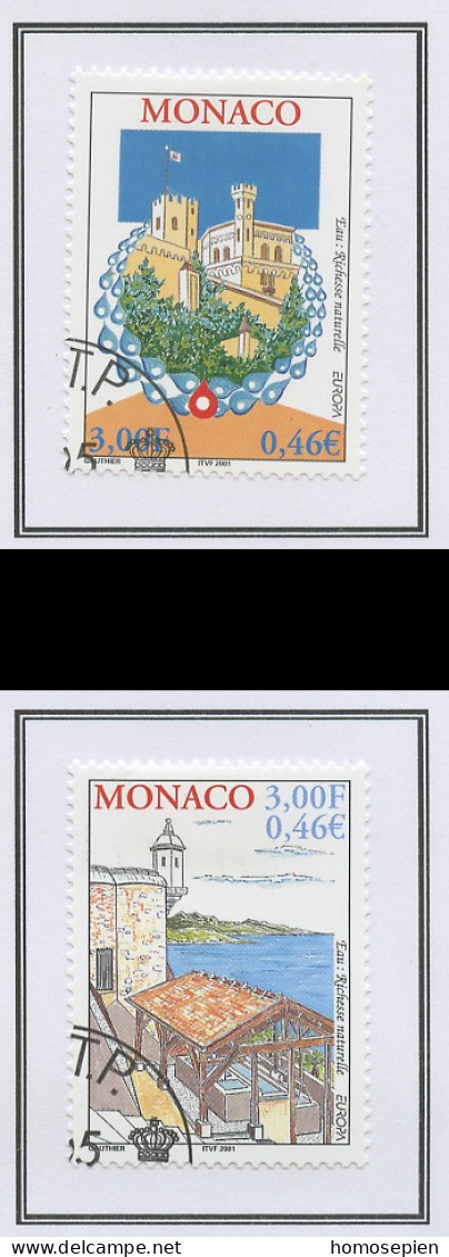 Europa CEPT 2001 Monaco Y&T N°2298 à 2299 - Michel N°2550 à 2551 (o) - 2001