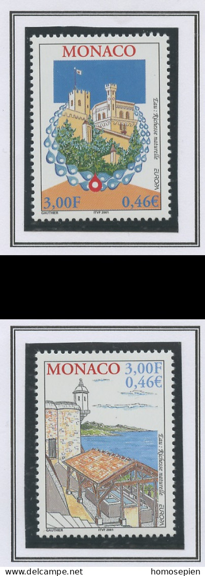 Europa CEPT 2001 Monaco Y&T N°2298 à 2299 - Michel N°2550 à 2551 *** - 2001