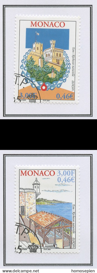 Monaco 2001 Y&T N°2298 à 2299 - Michel N°2550 à 2551 (o) - EUROPA - Used Stamps