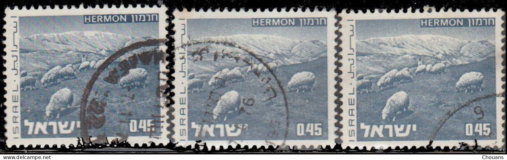 Israël 1971. ~ YT 464 (par 3) - Mont Hermon - Used Stamps (without Tabs)