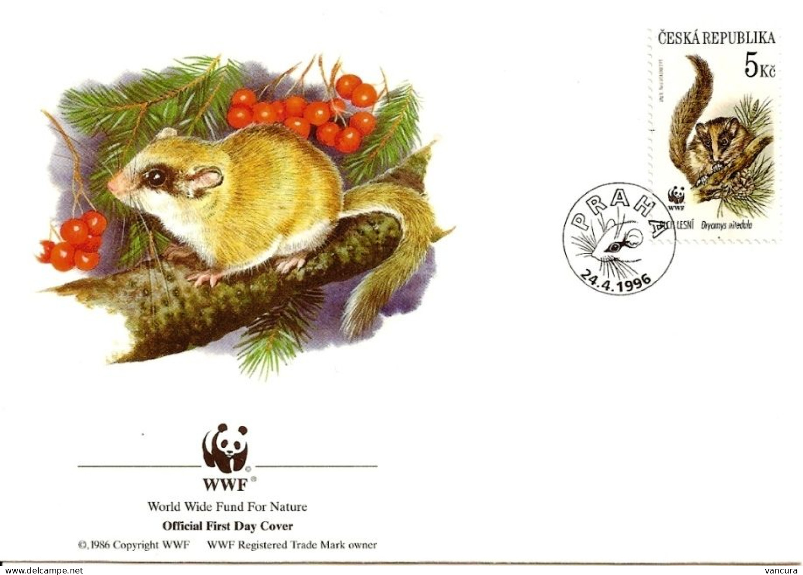 FDC 110-3 WWF Czech Republic Protected Rodents 1996 - Roedores
