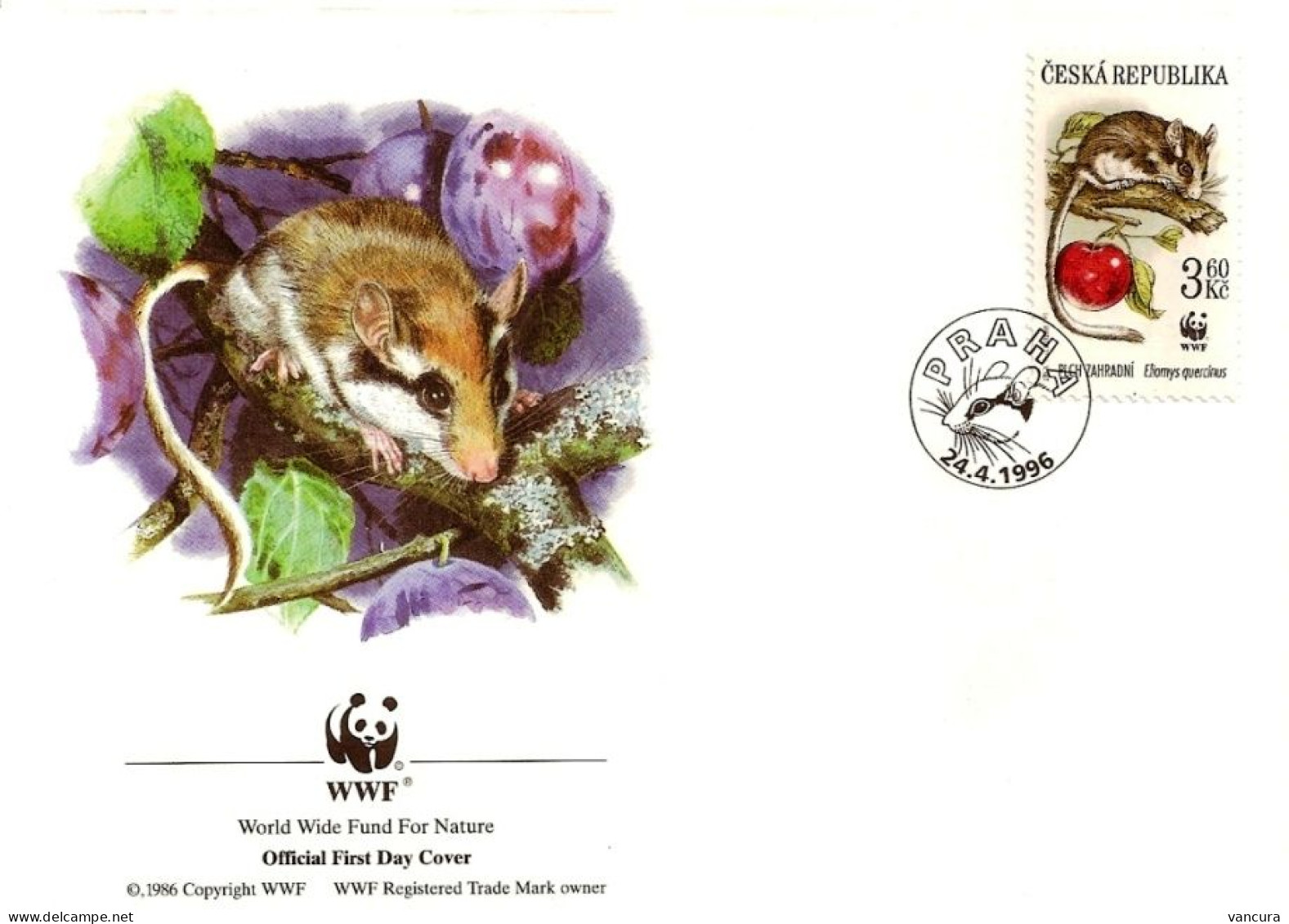 FDC 110-3 WWF Czech Republic Protected Rodents 1996 - Rodents