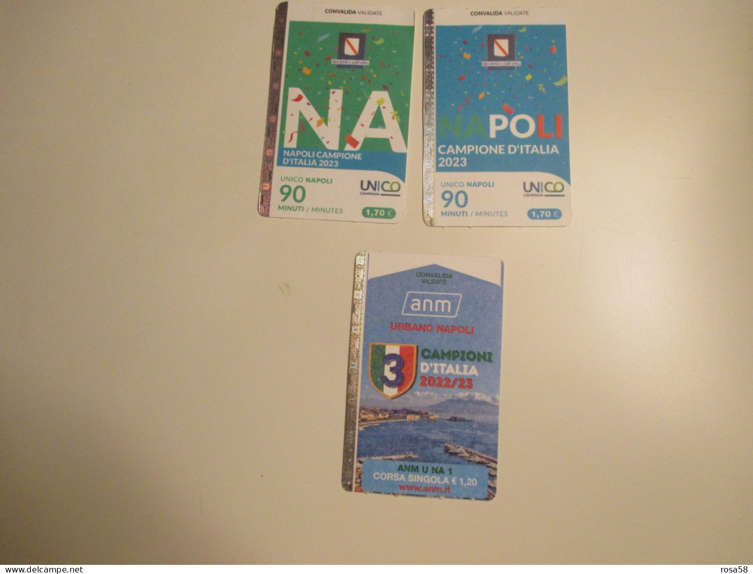 Italia NAPOLI 2023 N.3 Tipi Differenti USATI Campione D'Italia 2022 2023 Used Tickets - Europe