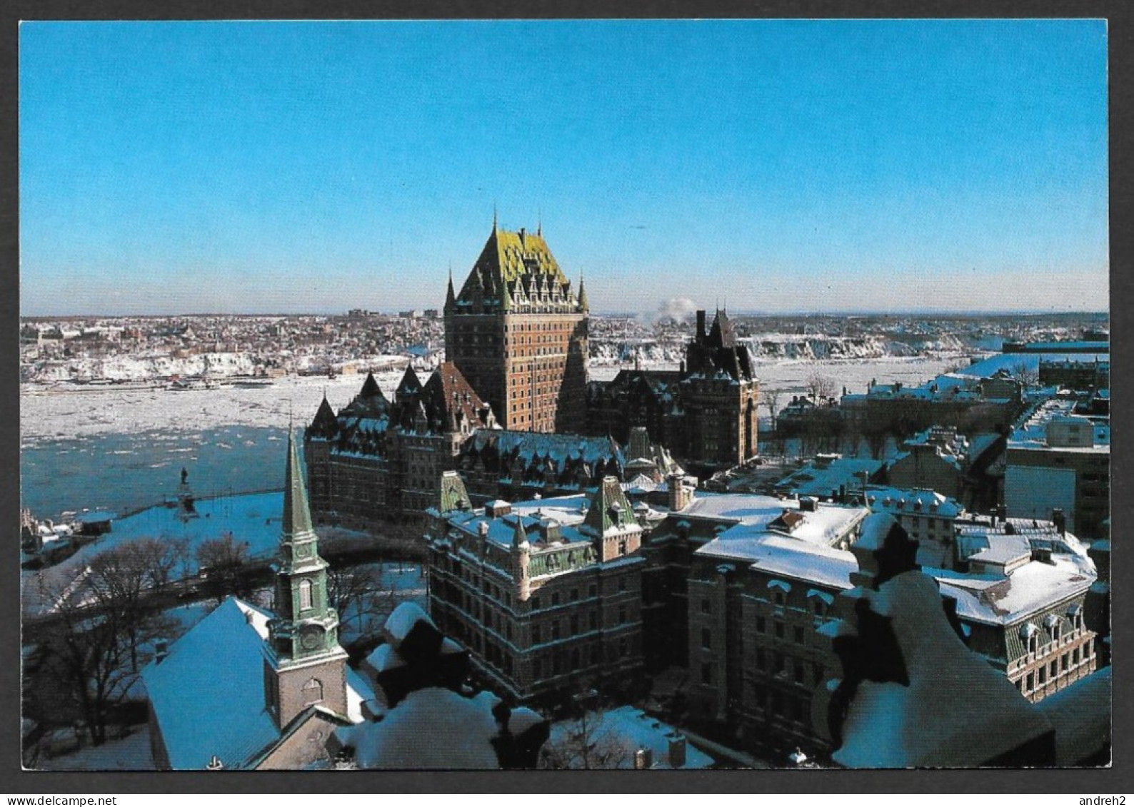 Québec - Château Frontenac - Château Frontenac, Cathédrale Anglicaine - Uncirculated Non Circulée Photo Claude Huot - Québec - Château Frontenac
