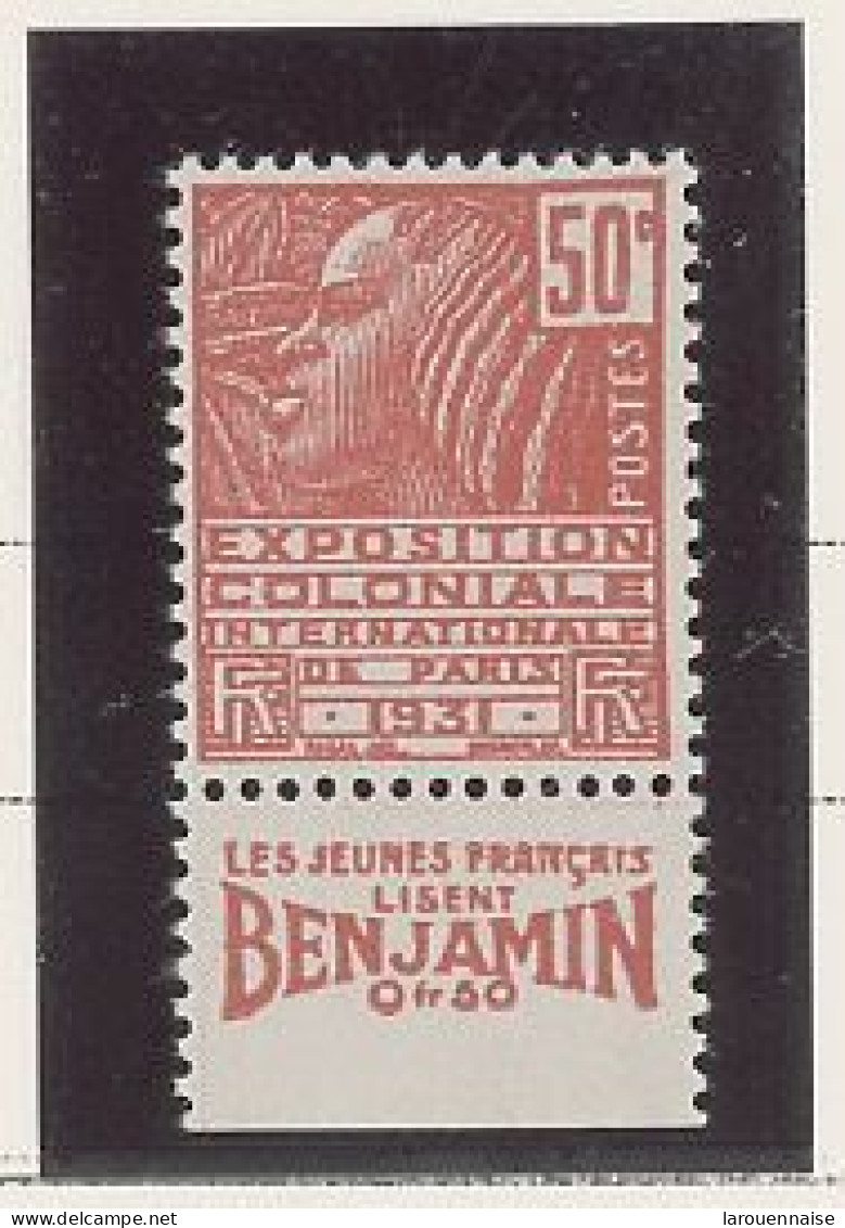 BANDE PUB -N°272  TYPE II - N**  -PUB  ( Lisez)BENJAMIN  - MAURY N°164 - Unused Stamps