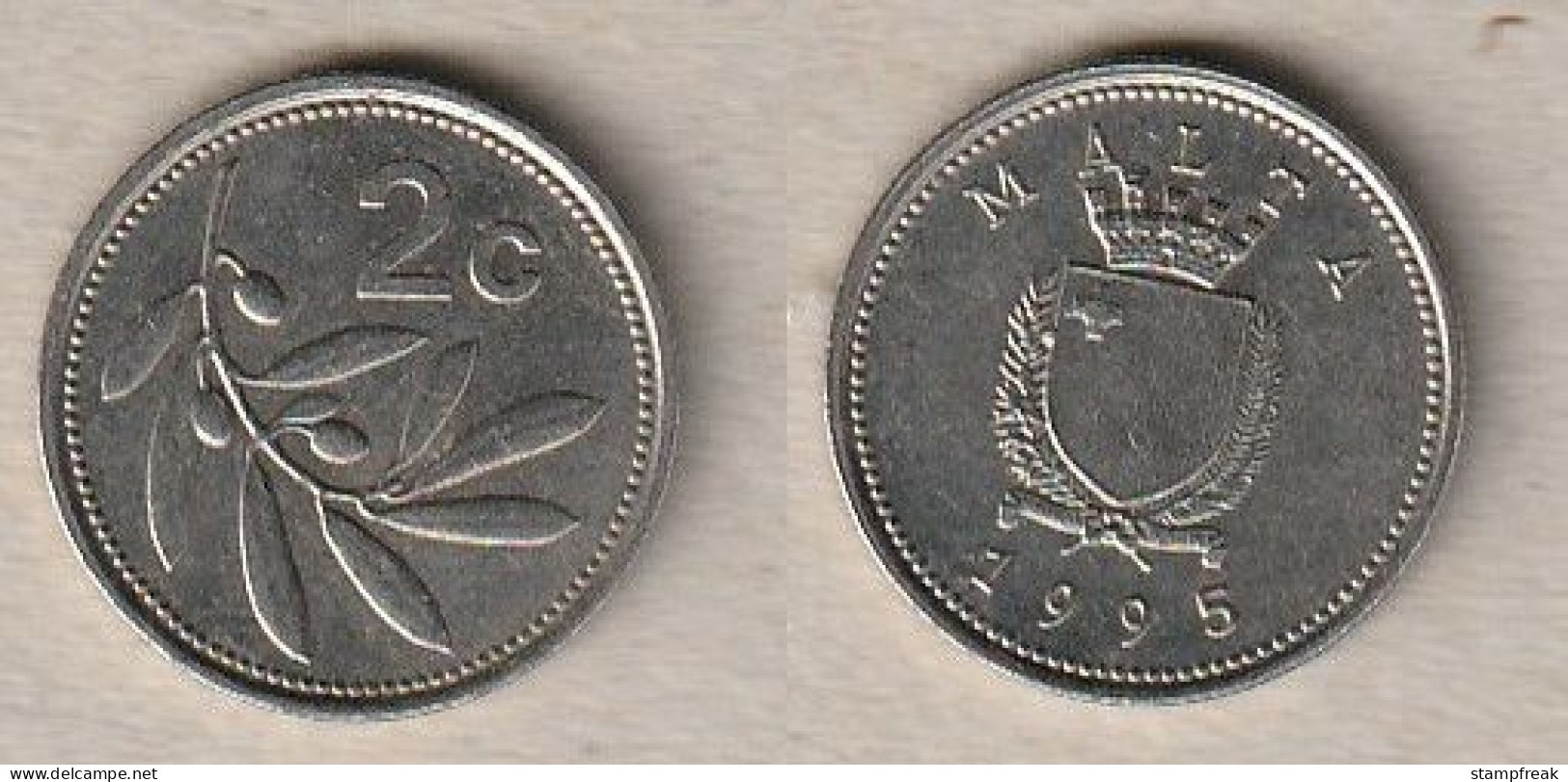 00610) Malta, 2 Cents 1995 - Malte