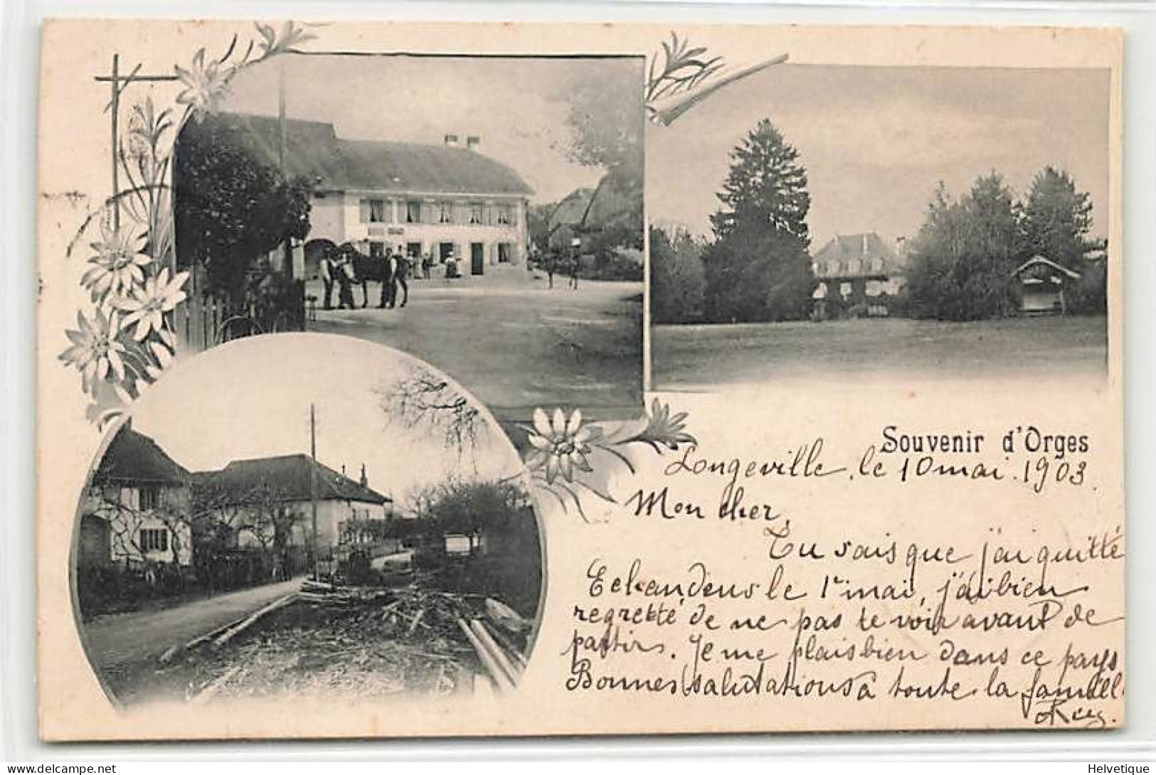 Souvenir D'Orges Multivues 1903 Cheval - Yverdon-les-Bains 