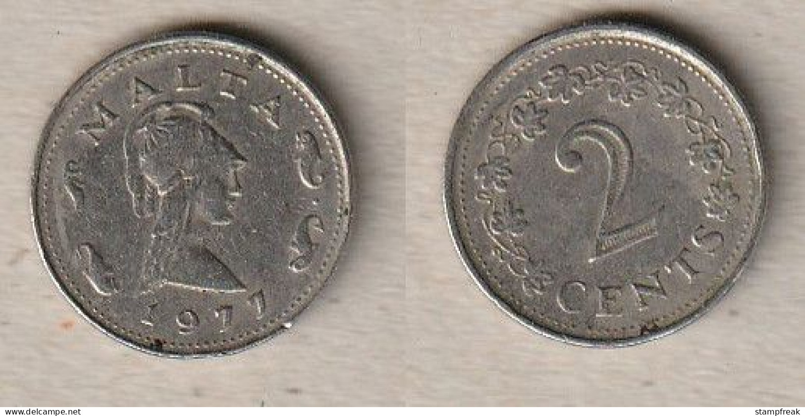 00623) Malta, 2 Cents 1977 - Malta