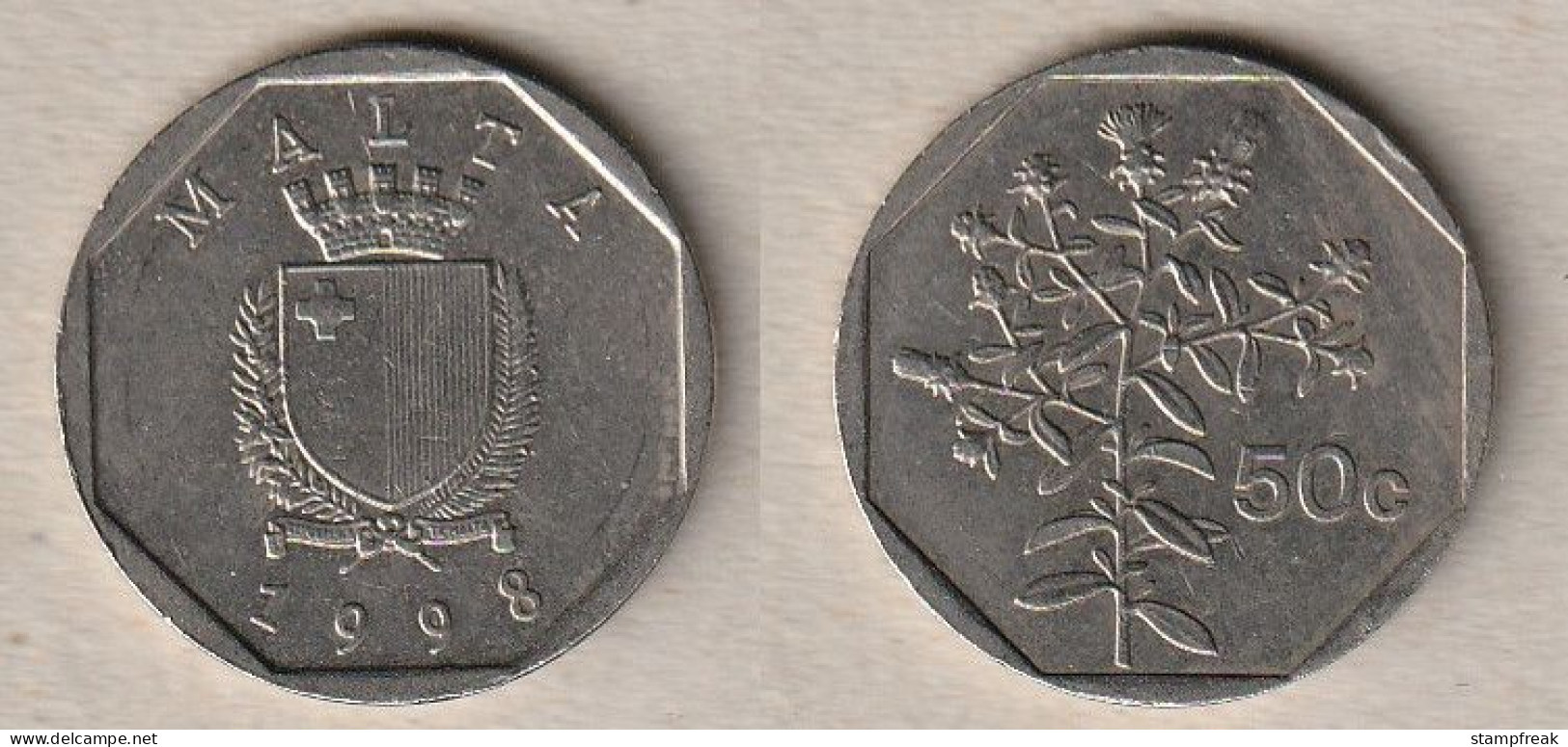 00617) Malta, 50 Cents 1998 - Malta