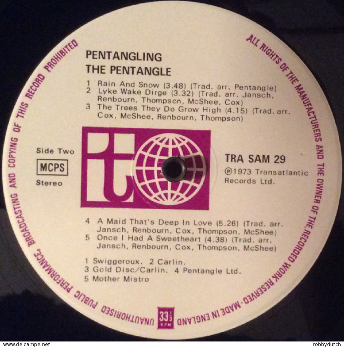 * LP *  THE PENTANGLE - PENTANGLING ( England 1973) - Country & Folk