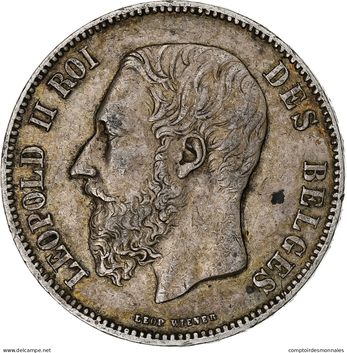 Monnaie, Belgique, Leopold II, 5 Francs, 5 Frank, 1868, TB+, Argent, KM:24 - 5 Francs