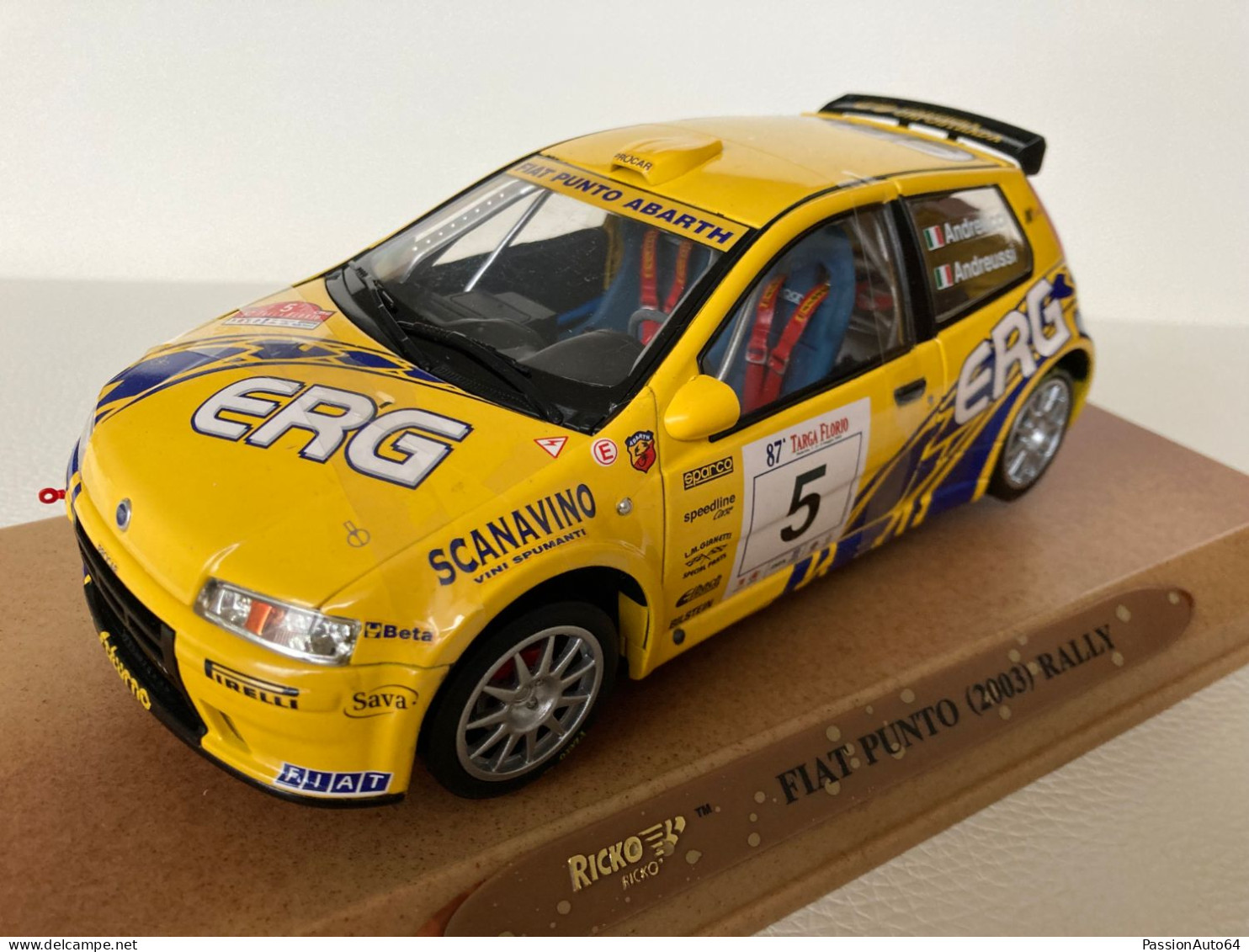 1/18 Ricko Fiat Punto Rally 2003 No Burago Solido Norev Otto Mobile Anson Spark Autoart Kyosho Minichamps BBR CMC Exoto - Altri & Non Classificati