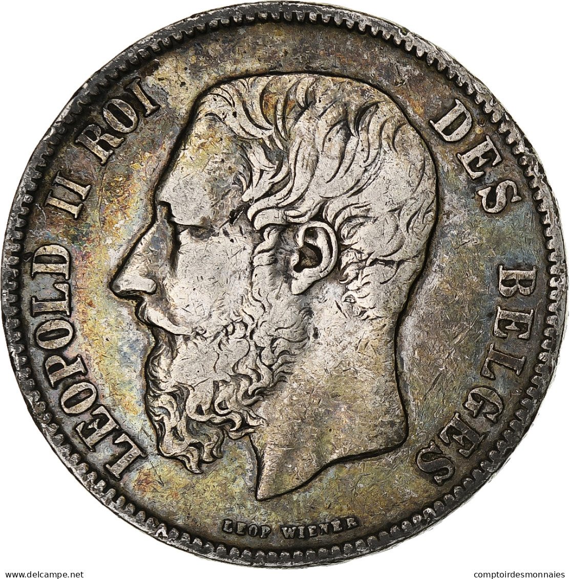 Monnaie, Belgique, Leopold II, 5 Francs, 5 Frank, 1870, Bruxelles, TB, Argent - 5 Francs