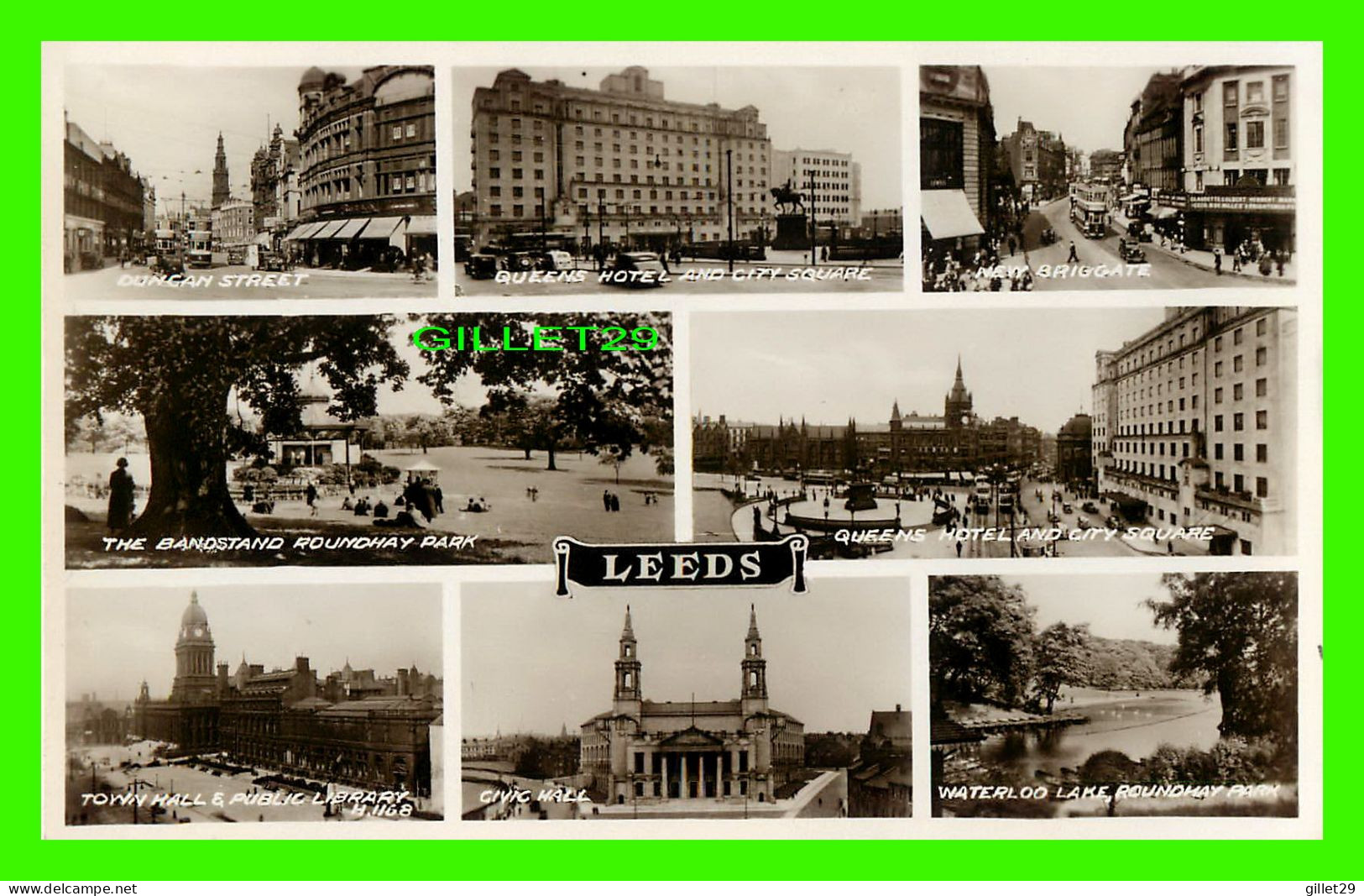 LEEDS, YORK, UK - 9 MULTIVUES -  VALENTINE'S - REAL PHOTOGRAPH - - Leeds
