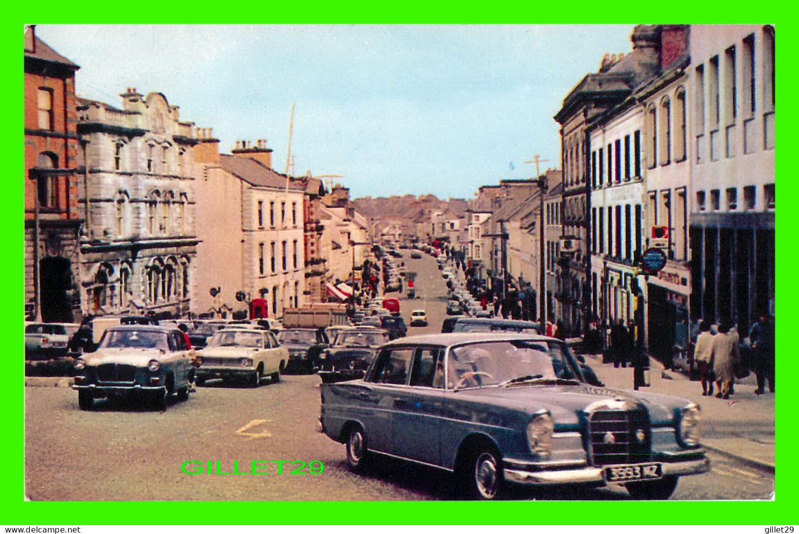 OMAGH FROM HIGH STREET, IRLANDE DU NORD - TRAVEL -  PUB. BY SMITH & CO - ANIMATED OLD CARS - - Tyrone