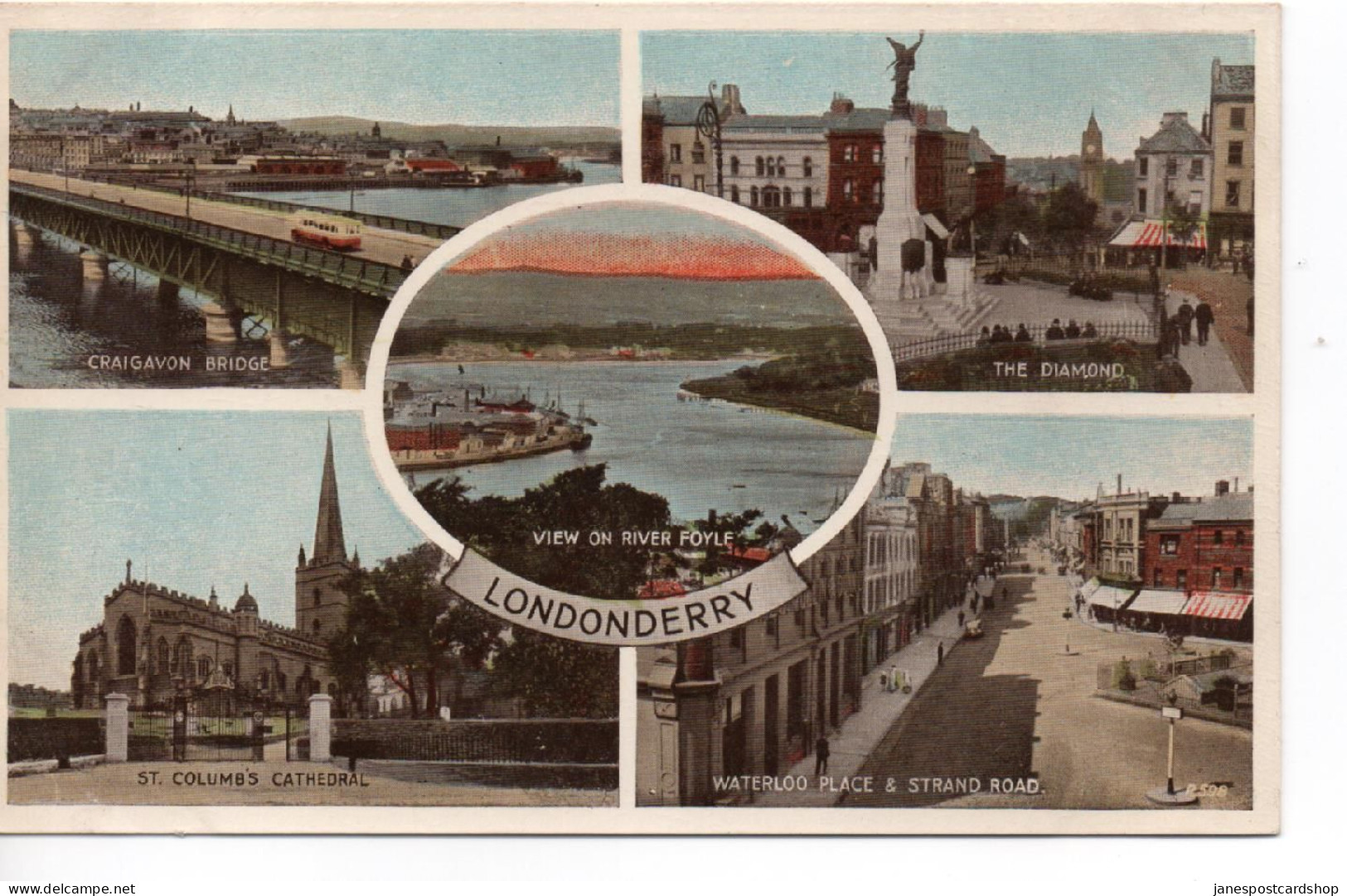 COLOURED POSTCARD - MULTIVIEW - LONDONDERRY  - NORTHERN IRELAND - - Londonderry