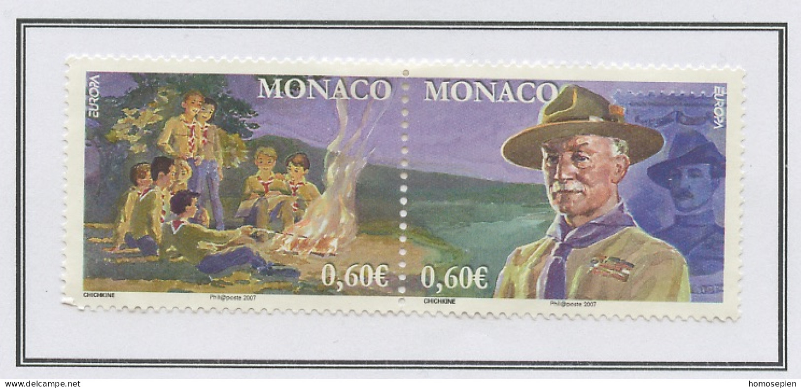 Monaco 2007 Y&T N°2593 à 2594 - Michel N°2853 à 2854 (o) - EUROPA - Se Tenant - Used Stamps