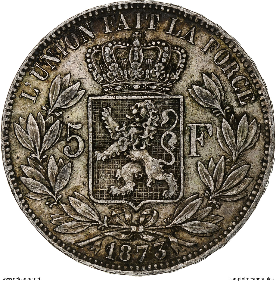 Monnaie, Belgique, Leopold II, 5 Francs, 5 Frank, 1873, TTB, Argent, KM:24 - 5 Frank