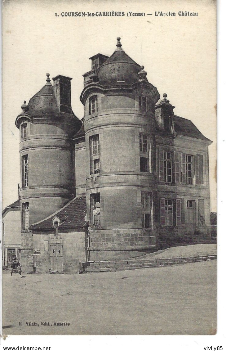 89 - COURSON LES CARRIERES - Belle Vue Animée De L'ancien Château - Courson-les-Carrières