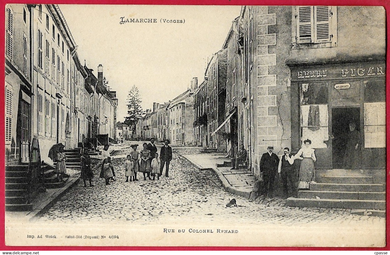 CPA 88 LAMARCHE - Rue Du Colonel Renard (commerce à Droite) ° Ad. Weick 4694 - Lamarche