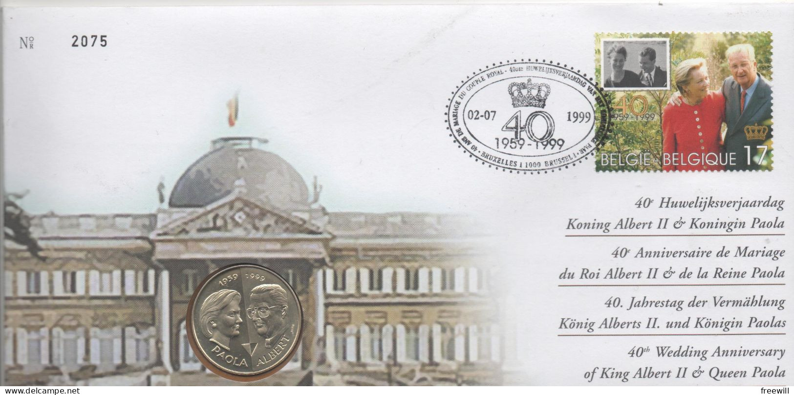 Quarantième Anniversaire De Mariage Du Roi Albert Et De La Reine Paola - Numisletter