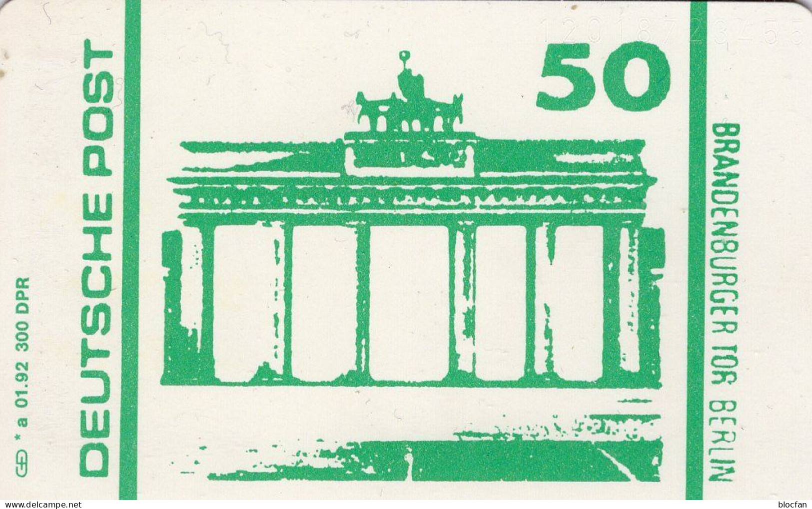 Berlin Auf Dummy TK N *a 01/1992 10Expl. ( K450) ** 50€ Visiten-Karte Römer-Versand TC DPost Stamps On Phonecard Germany - V-Series : VIP Y Tarjetas De Visita