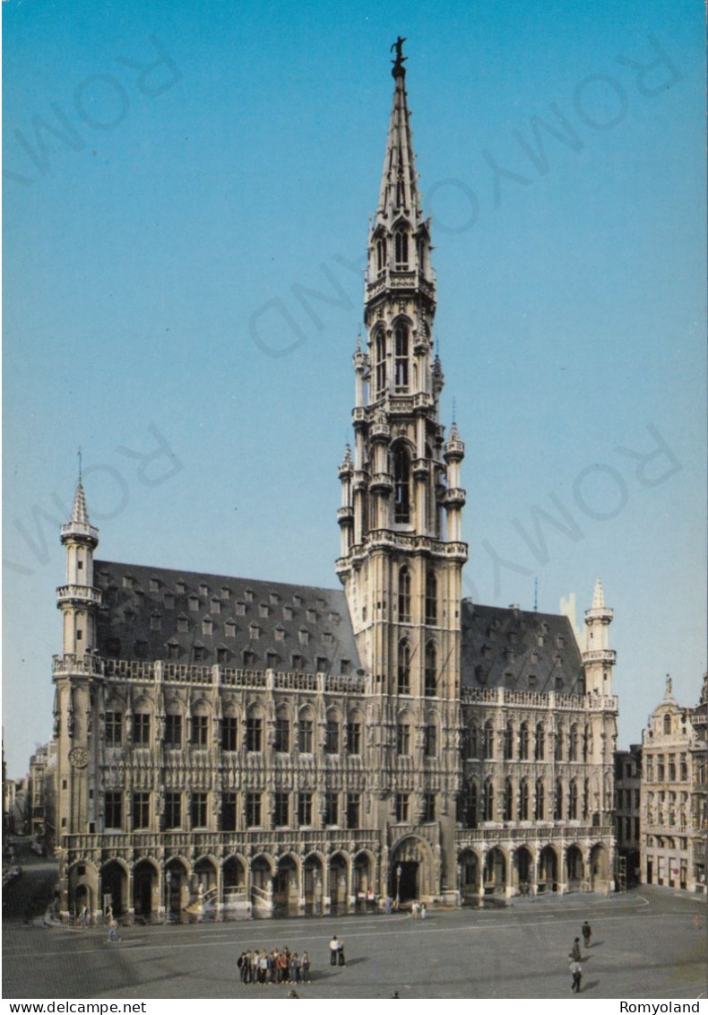 CARTOLINA  BRUXELLES,BELGIO-HOTEL DE VILLE-NON VIAGGIATA - Cafés, Hôtels, Restaurants