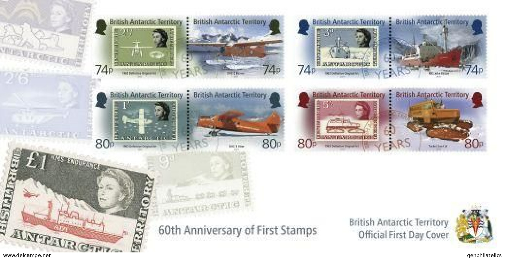 BAT 2023 TRANSPORT Aviation. Planes. 60th Anniv. Of The First Stamps - FDC - Nuevos