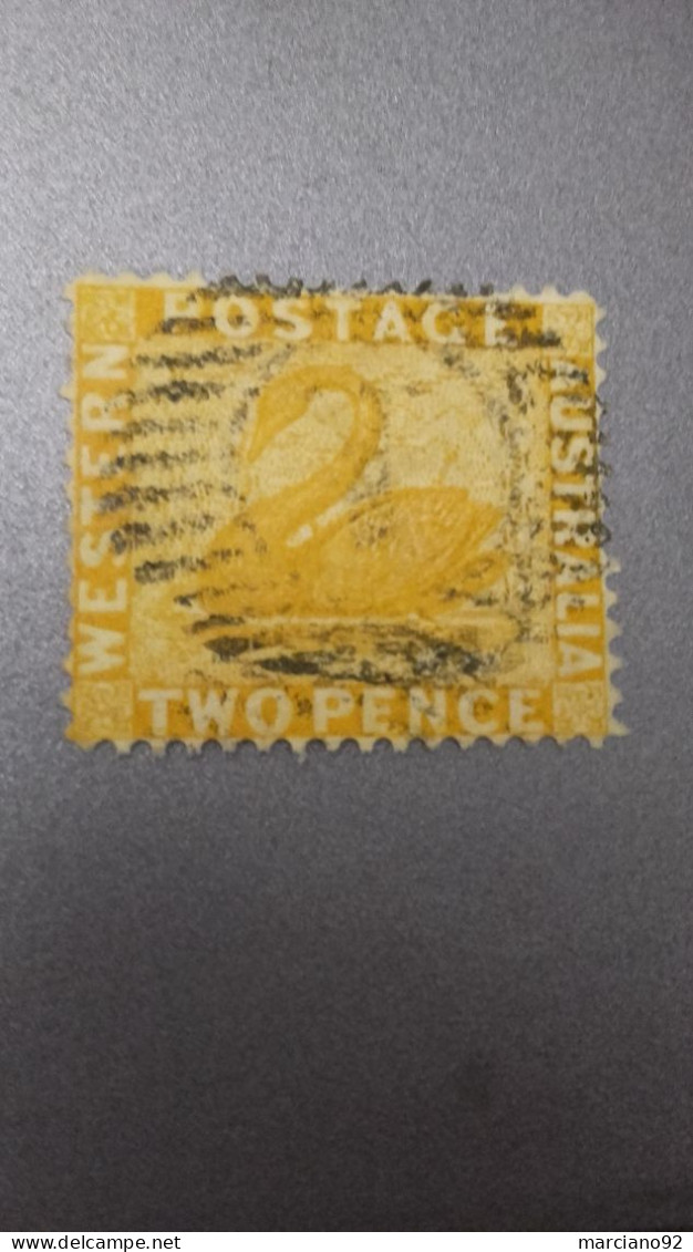 Ancien Timbre " Cygne " Western Postage Australia : Two Pence - Gebraucht