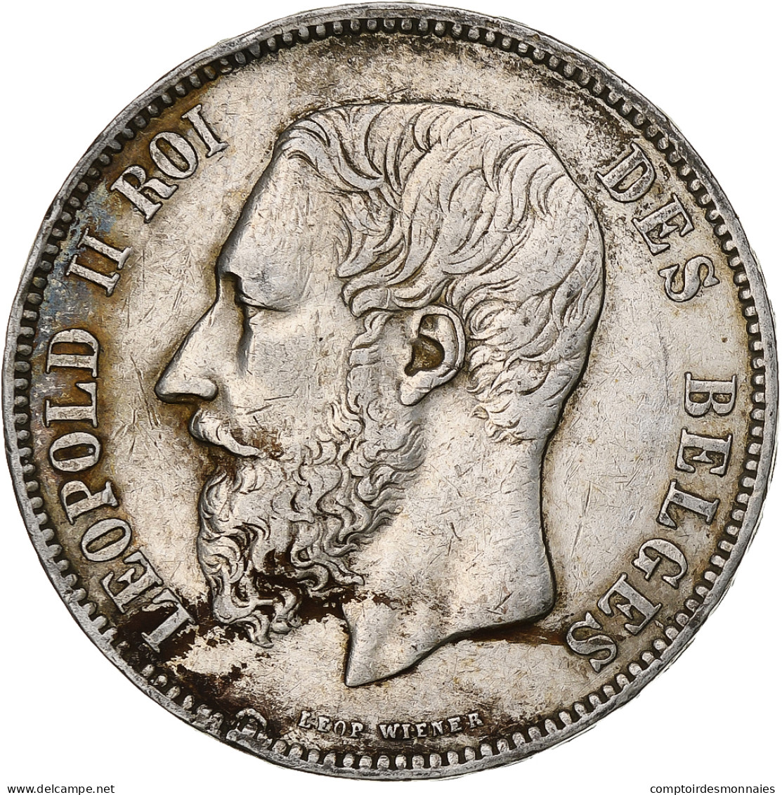 Monnaie, Belgique, Leopold II, 5 Francs, 5 Frank, 1874, TB+, Argent, KM:24 - 5 Francs