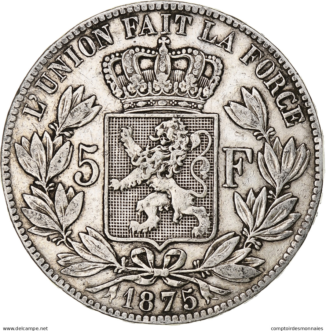 Monnaie, Belgique, Leopold II, 5 Francs, 5 Frank, 1875, TB, Argent, KM:24 - 5 Frank