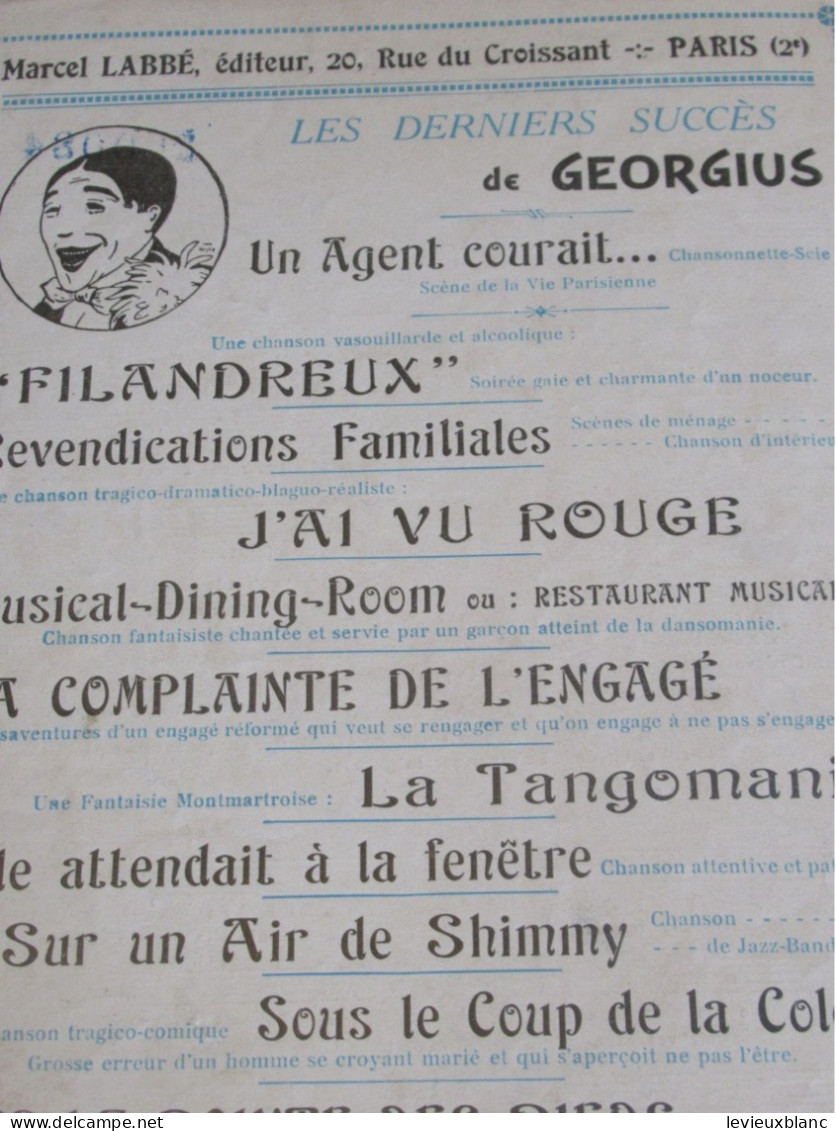 Partition Ancienne/"Musical-Dining-Room " /GEORGIUS/ De Soutter/ Pierre Chagnon/Vers1900-1920  PART390 - Autres & Non Classés