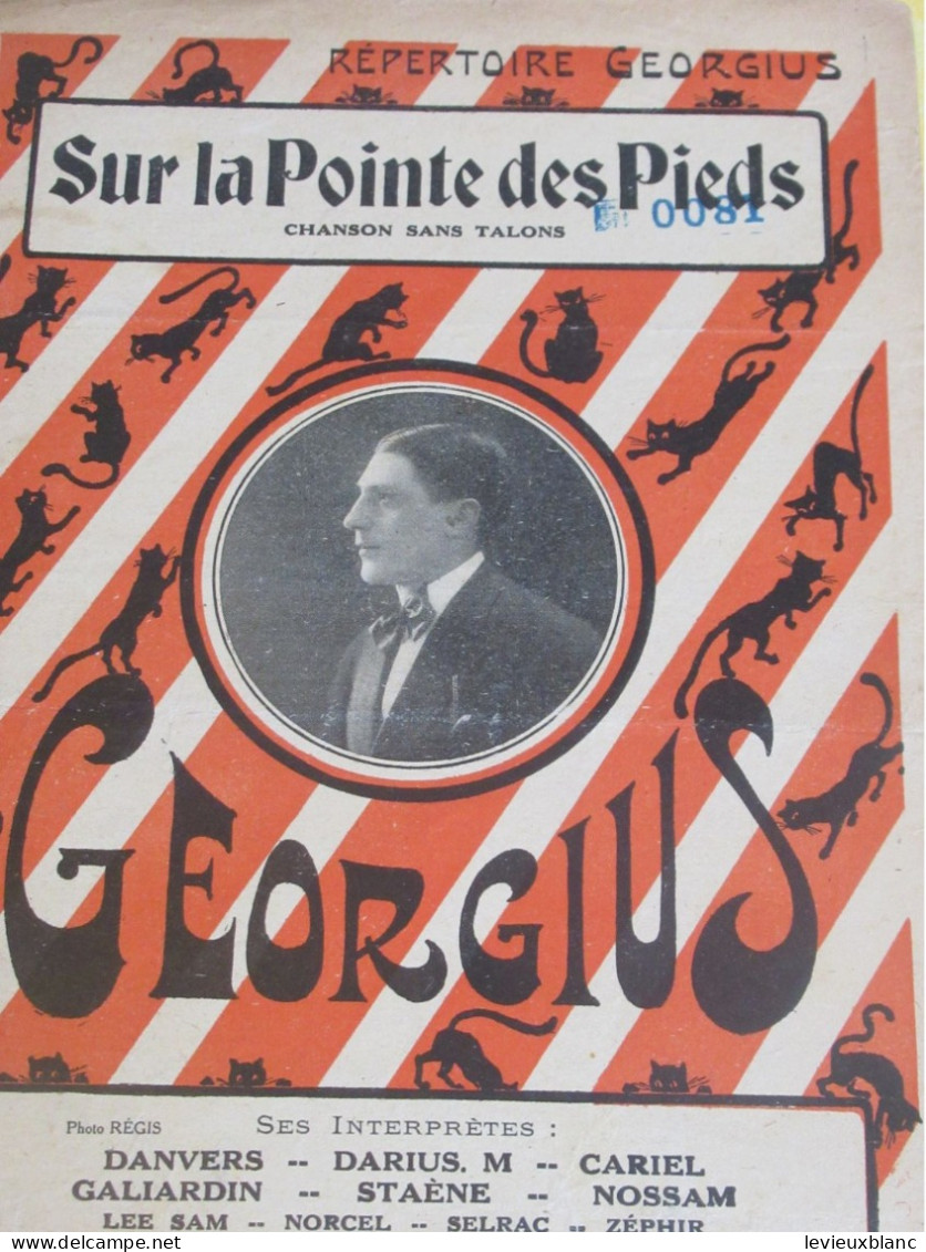 Partition Ancienne/"Sur La Pointe Des Pieds " /GEORGIUS / René MERCIER /Marcel LABBE/Vers1900-1920  PART400 - Otros & Sin Clasificación